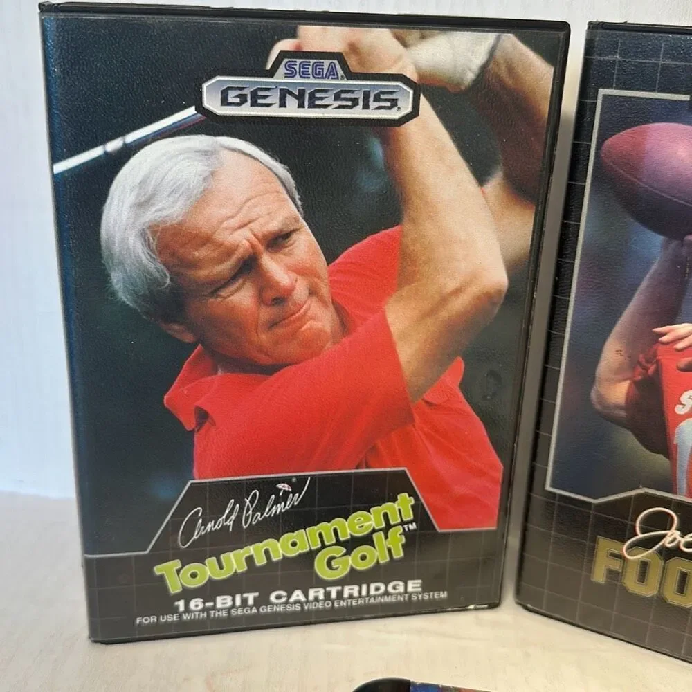 Sega Genesis NFL Football Joe Montana Arnold Palmer Tournament Golf Altered beas